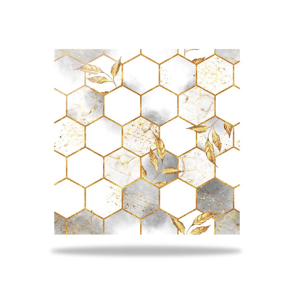 

10 шт. Роскошная шестиугольная глянцевая наклейка на плитку для кухни, фартук, маслостойкая ванная комната, водонепроницаемая, домашний декор, настенные наклейки, пилинг, художественная роспись 20*20cmX10Pcs