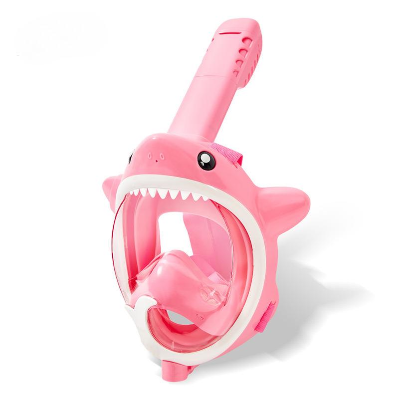 Kids Snorkel Mask Full Face Snorkeling Gear for Children Diving Mask with 180°Panoramic View Anti-Fog and Anti-Leak Snorkel Set for Swimming