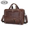 Jiameida Retro Genuine Leather Men's Business Briefcase - Large Capacity Handbag and Laptop Bag