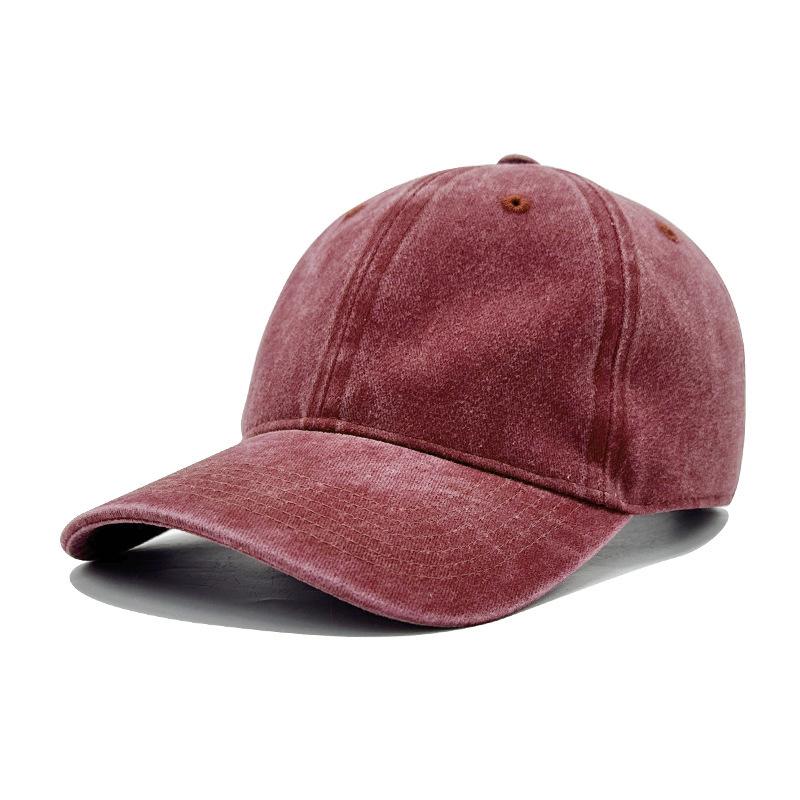 Pure Cotton Old Washed Baseball Cap Soft Top Solid Color Cap Sunshade Sunscreen Hat Embroidery