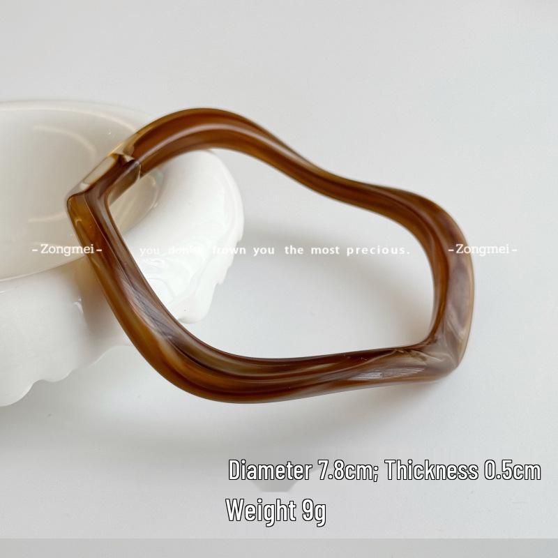 Korean Minimalist Acrylic Marble Pattern Vintage Bracelet for Women