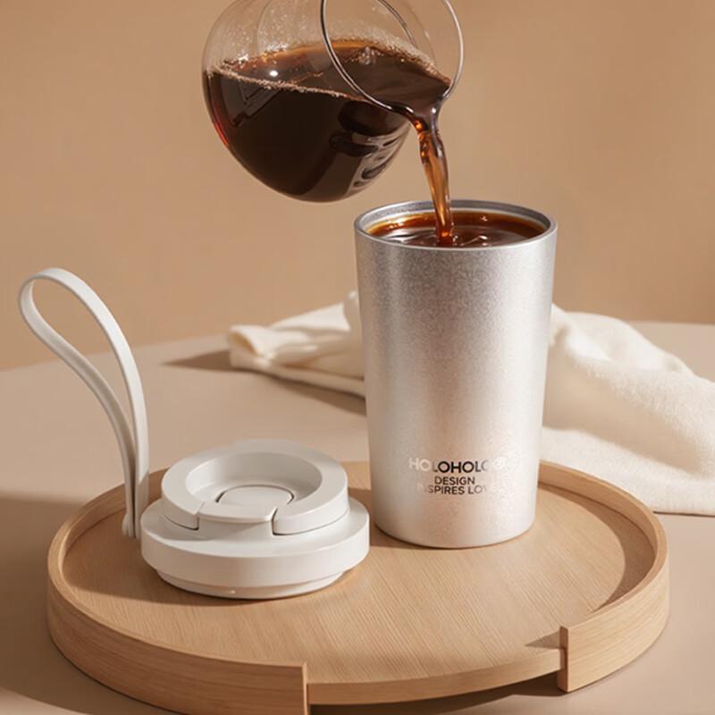 HOLOHOLO Pure Titanium Insulated Dual-Drink Mug