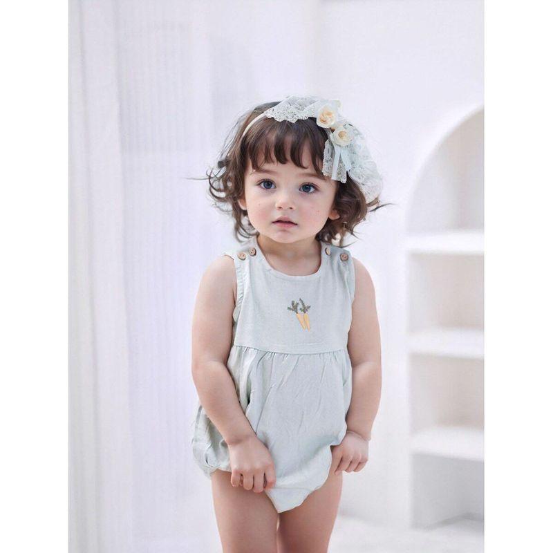 

Baby Summer Clothing, Cute Thin Romper, Unisex Baby Clothes, Pure Cotton One-Piece Crawling Suit, Casual and Comfortable Romper Light Fruit Green 73 cm