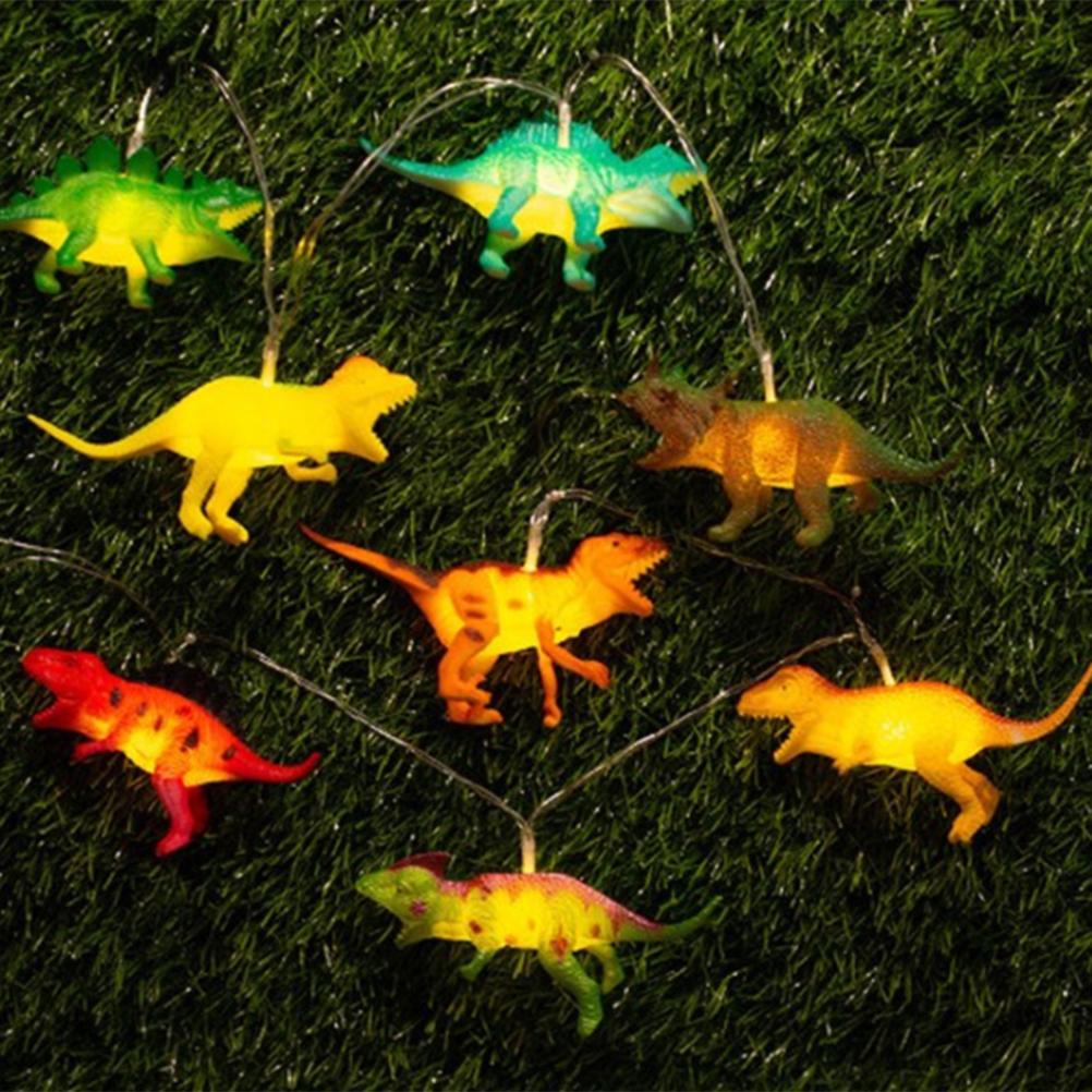 1 set of 10 LED dinosaur string lights for children s rooms, cartoon decorations, Christmas festive atmosphere lights