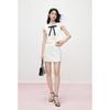 Mandy Zhang French Style Color Block Bow Two-Piece Set