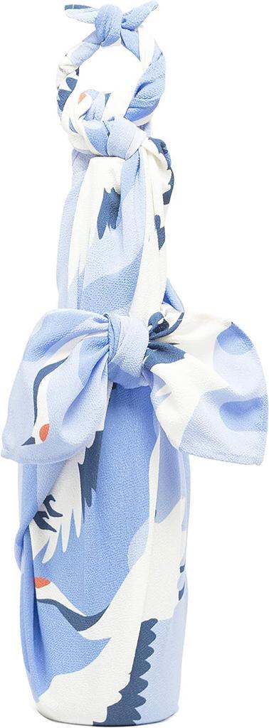 Asakura Dyeing Fabric Super Furoshiki Nagare Futakoshi Chirimen Tazukasumi Water-Repellent (wrapping cloth) (crepe silk) (crane mist)