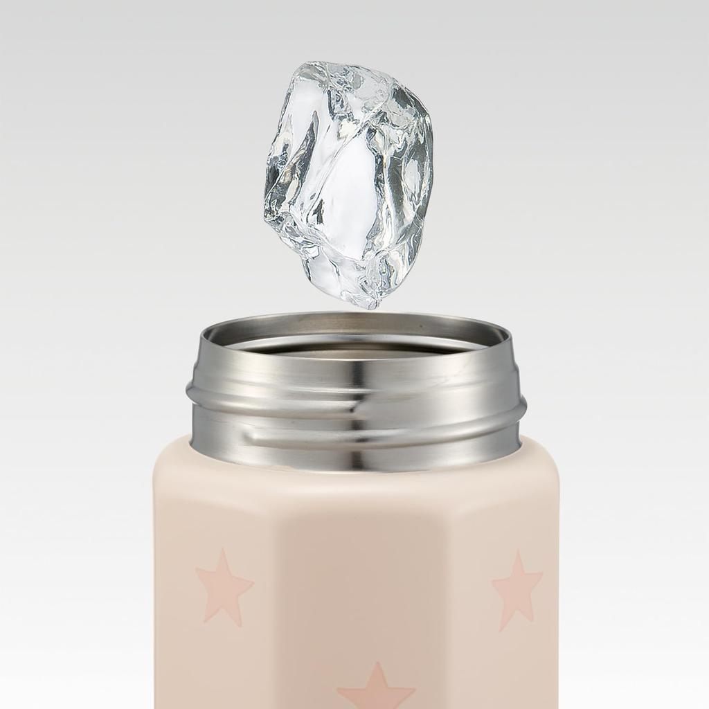 Skater Stainless Steel Mug Bottle 500ml Easy To Hold Octagonal Shape Thermal Insulation Water Bottle The School Cocoa Bears' STO5-A