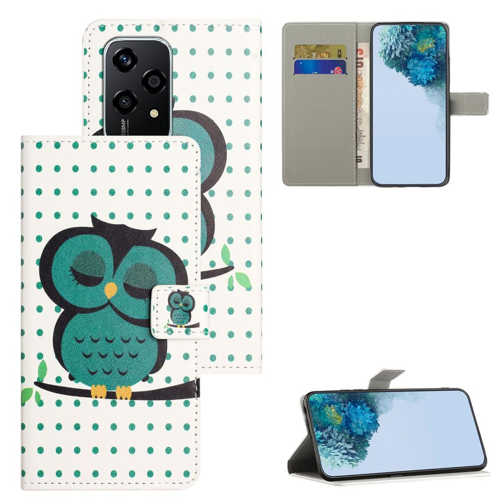 For Honor 200 Lite Case Pattern Printing Flip Leather Wallet Cover Cell Phone Accessory Wholesale