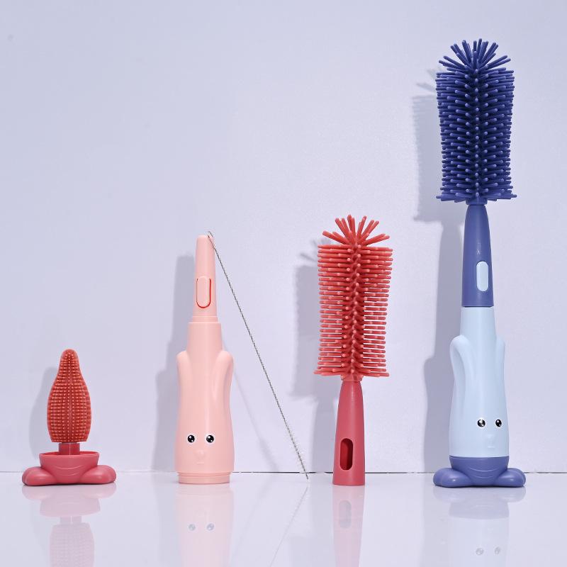 Multifunctional Silicone Baby Bottle & Nipple Cleaning Brush