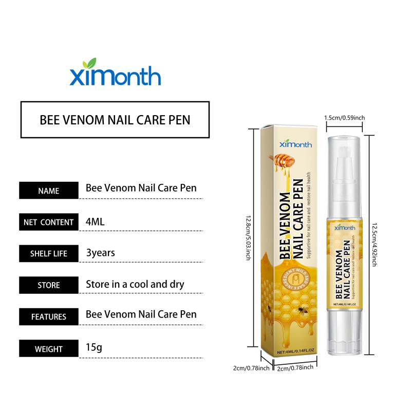 Bee Venom Nail Care Pen Thickening And Moisturizing Restores Nail Health Brightens  For Home DIY Nail Spa