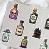 50PCS Halloween Potion Bottle Stickers Holiday-themed Painted Graffiti Mugs Phones Notebooks Luggage Decor Waterproof Stickers