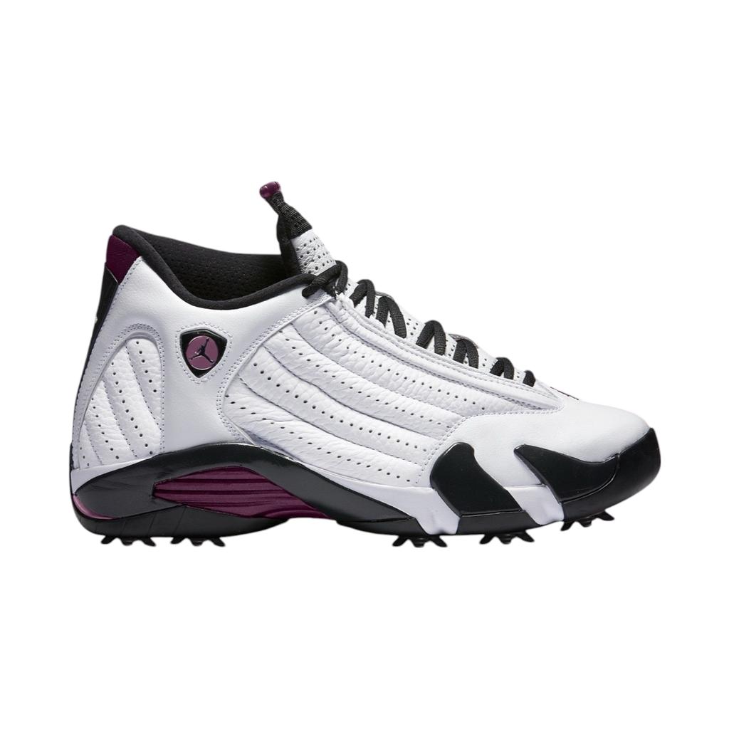 Air Jordan 14 Retro Golf Bordeaux Unisex Sneakers White Black IB1828-100