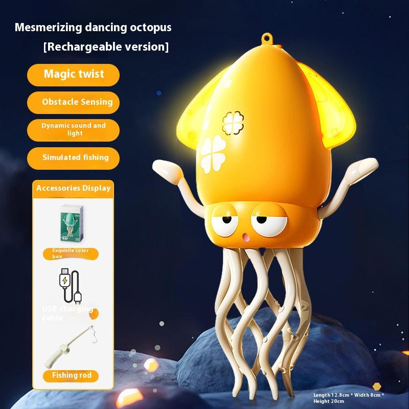 

Dancing Octopus Pet Electronic Pet Toys Cartoon Interactive Cat Mobile Toys Dancing Octopus Toys, Cat Smart Toys жовтий