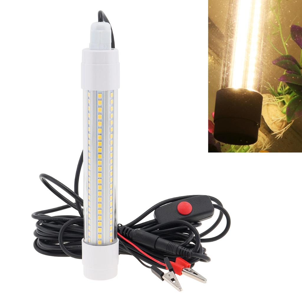 RTNLit 1600LM 16W White LED Fishing Lamp Submersible Deep Water 12-48V Fish Attraction Night Fishing 5M Cord Heavy Duty