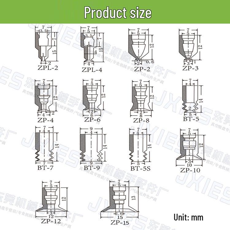 SMC ZP02 Industrial Pneumatic Mini Suction Cup for Robotic Arms