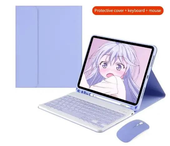 Bluetooth Keyboard Mouse Magnetic PU Leather Stand Case Cover For iPad 7 8 9 10th Pro 11 Air 4 5th Mini 5 6 10.2 inch