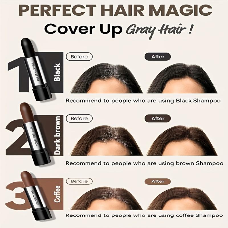 Temporärer Haarfarbstift Schnelle Abdeckung Grauer Haaransatz Lippenstift-Stil Haarfärbewerkzeug für Schläfen