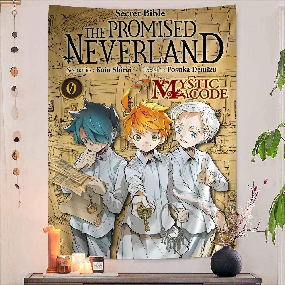 The Promised Neverland DIY Wall Tapestry Hanging Tarot Hippie Wall Rugs Dorm INS Home Decor