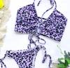 2020 Leopard Print Split Bikini Women's Swimsuit