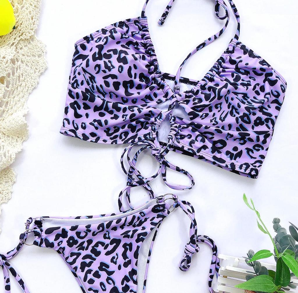 2020 Leopard Print Split Bikini Women's Swimsuit