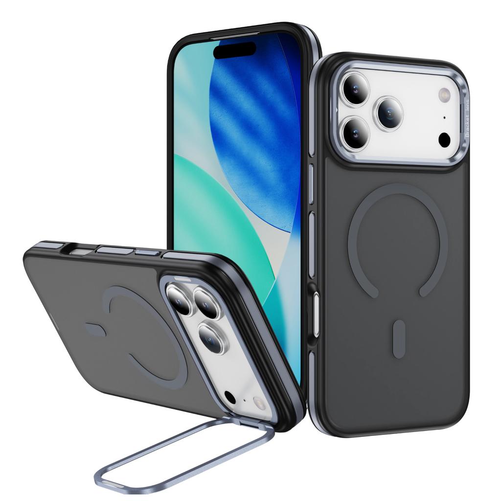 Applicable apple 16/15/14 pm mobile phone case magnetic suction hardware lens frame bracket skin feeling iphone17 mobile phone case