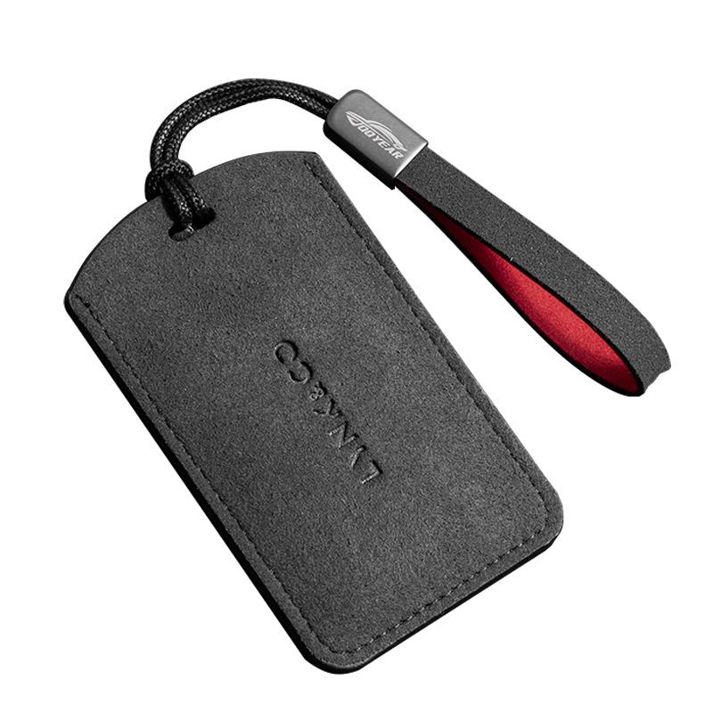Key Case for 2024 Lynk & Co Models 09, 07, 08: Unisex NFC Card Holder with Car Logo and Gunmetal Buckle