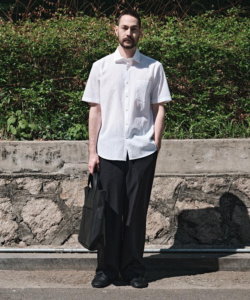 STCO [Japan Matusmi] Seersucker Short Sleeve Shirt_White (Classic Fit)_Sdsxb91Csw