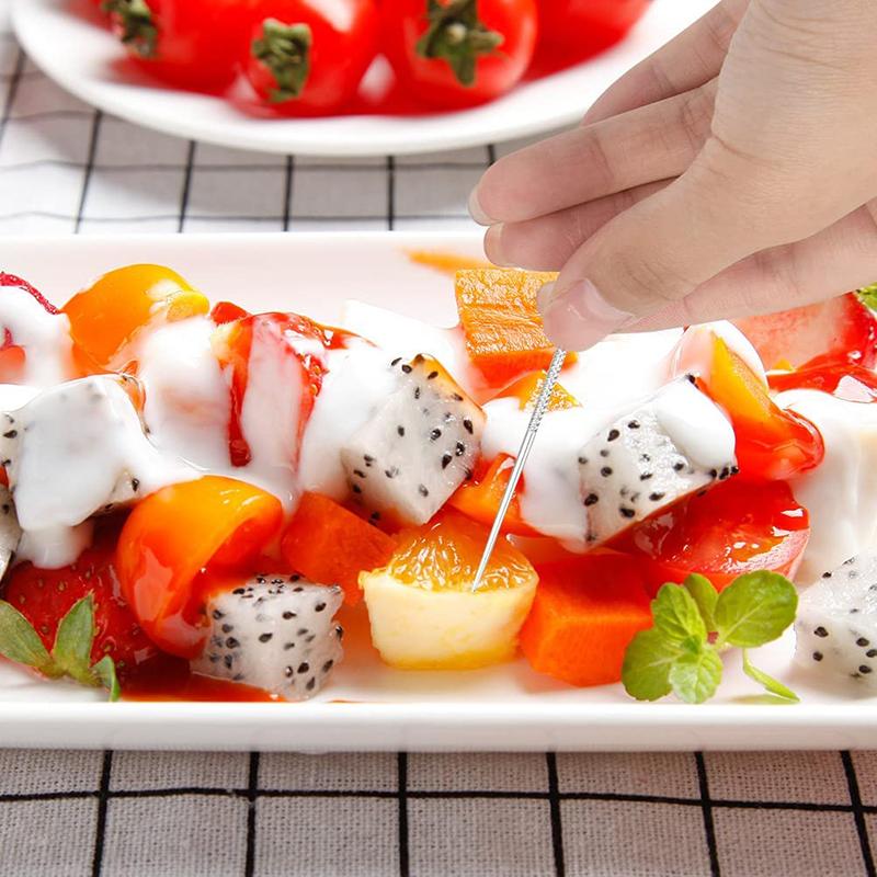 Stainless Steel Toothpick Set Metal Flossing Tools With Portable Toothpick Holder Outdoor Household Travel Seal Storage