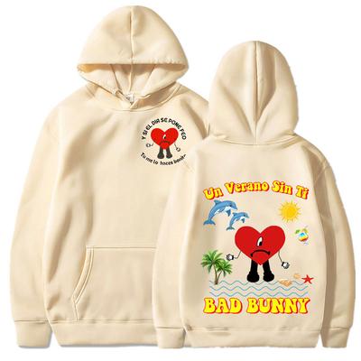 Hoodies Bad Bunny UN VERANO SIN TI Music Album Hip Hop Print Sweatshirts Unisex Women Fashion Neutral Sweatshirt Oversized Hoodie