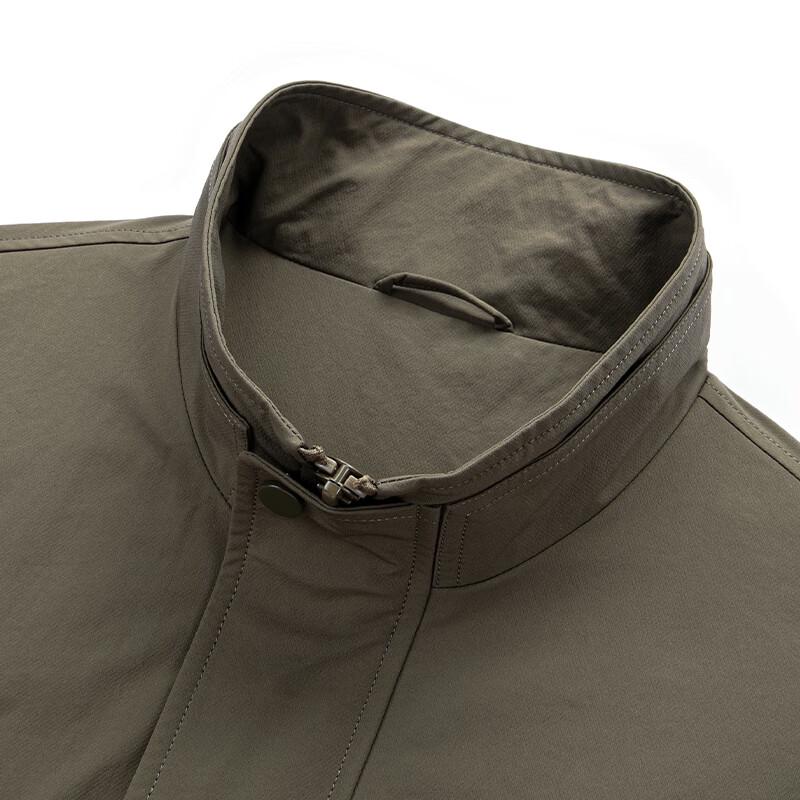 JOW Men's Spliced Stand Collar Casual Jacket