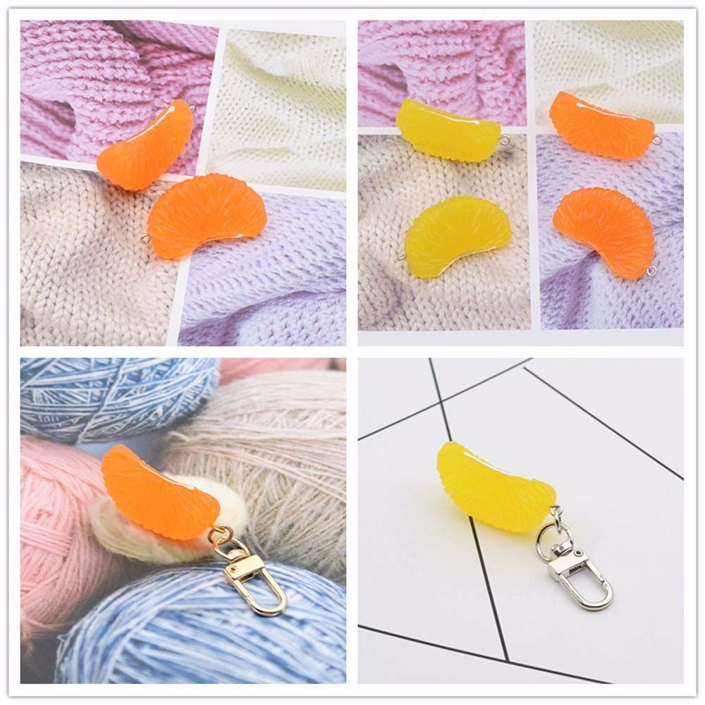 One Petal Cartoon Car Decoration Handbag Pendant Orange Keychain Keyring Simulation Fruit Key Chain