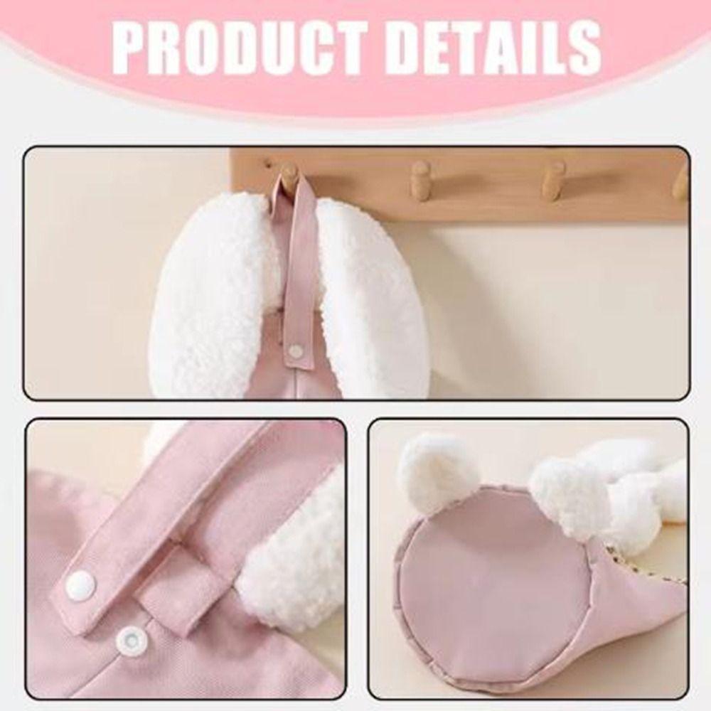 Cartoon Rabbit Shape Storage Bag Cotton Newborn Bed Headboard Organizer  Dormitory