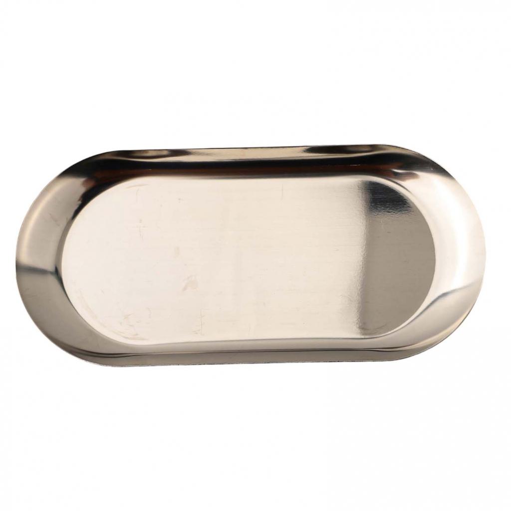 Stainless Steel Oval Tray Perfect for Organizing Small Household Items