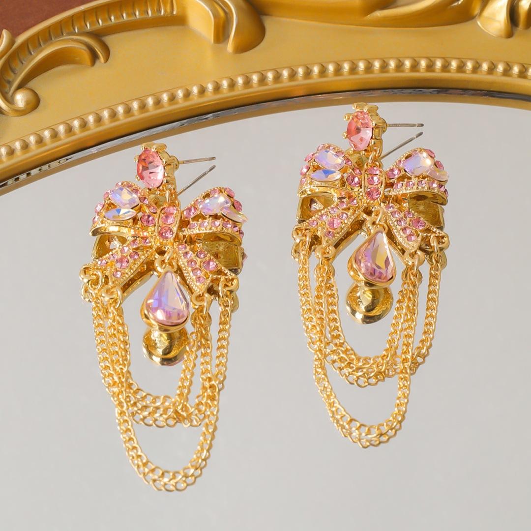 Medieval Vintage Earrings Bj Sweet Court Style Exaggerated Personality High-End Stud Earrings Medieval Style Earrings