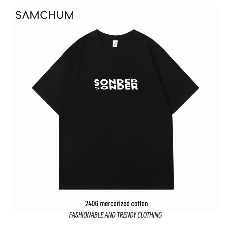 

Унисекс 240 г Тяжелая Повседневная Футболка с Круглым Вырезом и Коротким Рукавом 2X Large чёрный