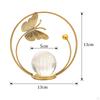 Crystal Ball Metal Sculpture Figurine Ornament Stand for Hallway Fireplace Bedroom Office Colorful