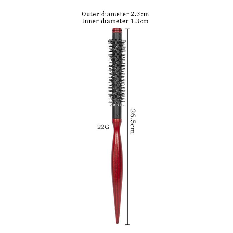/Kuz/Long Handle Heat Resistant Ceramic Round Hair Brush For Blow Dry Curling Straight Hair Salon Styling Tool