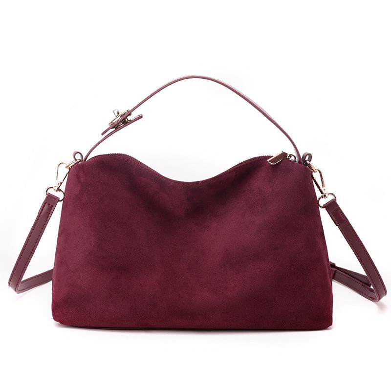 Versatile Suede Pillow Bag - Autumn/Winter 2025 Large Capacity Women's Tote & Crossbody Handbag
