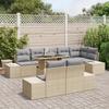 VidaXL 9-Piece Garden Sofa Set with Beige Cushions In Poly Rattan 3349206