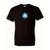 Men'S Arc Reactor Graphic T-Shirt - Black Superhero-Inspired Geometric Design, Relaxed Fit Short Sleeve Tee, Medium-Stretch Fabric for Summer Casual