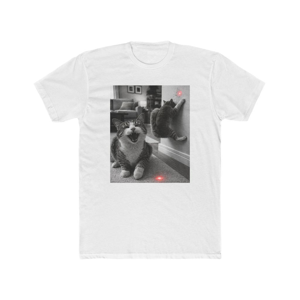 Cats Chasing Laser Tee | Funny Cat Photo T-shirt