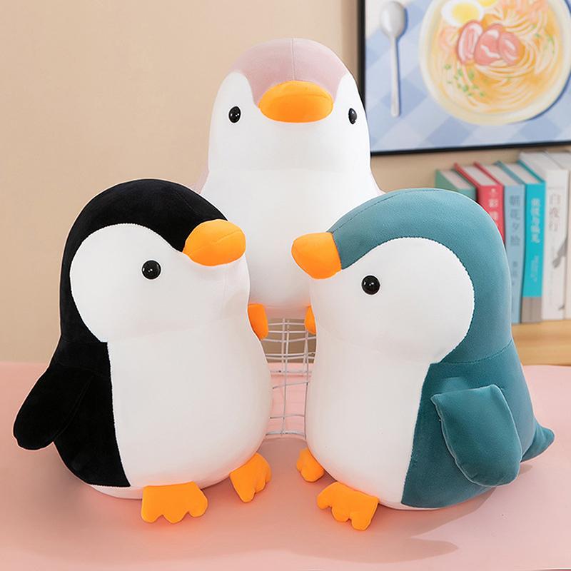 1 Piece 25/35/45Cm Cartoon Colorful  Penguin Plush Doll Pillow Blue Black Pink Animal Toy Home Decoration Gift For Boys Girls