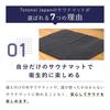 Totonoi Japan Sauna Picnic Sheet Mat, Foldable, Quick-Drying, Heat-Resistant, Water-Resistant, (Dark Black)