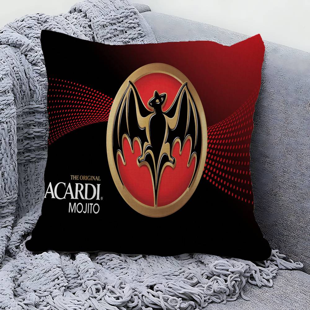 B-Bacardi Rum Vampier Vleermuis Kussensloop Decoratief Kussen Bank Huisdecoratie Hoes Kussenslopen