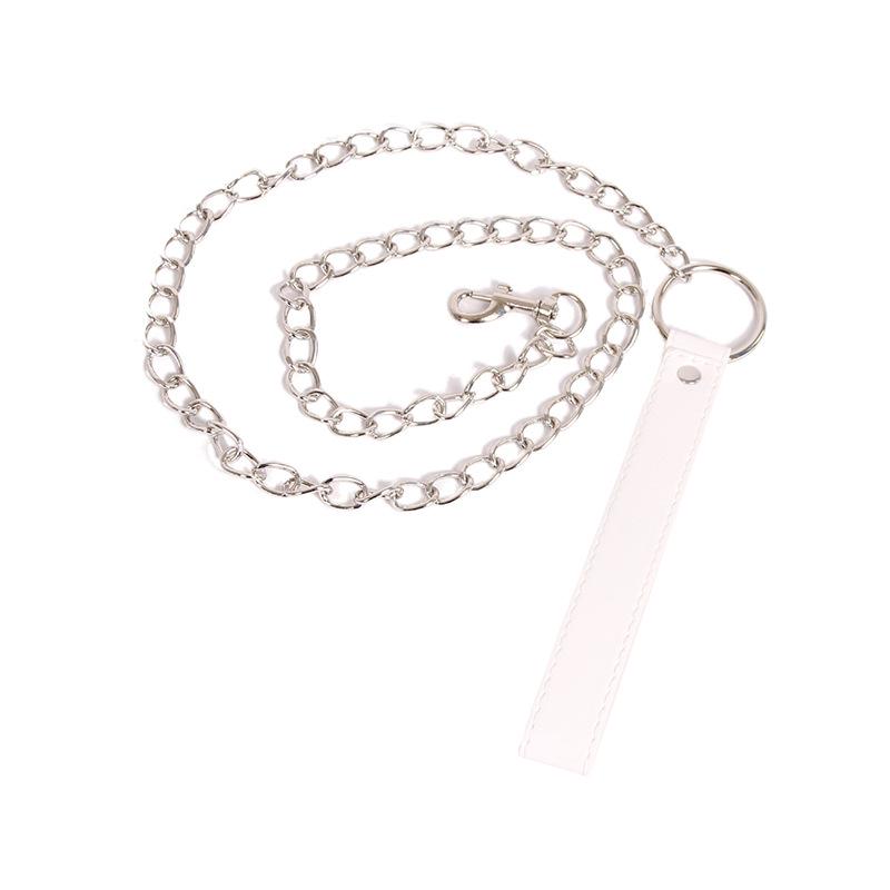 Adult Leather Collar & Chain Set – Toy Accessories with Iron Training Hook