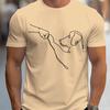 Men's 100% Cotton Casual Sports Loose Fit Funny Dog First Print Round Neck Short Sleeved T-shirt Top