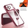 Carcasă Transparentă din TPU Galvanizat cu Folie pentru Cameră și Dop de Praf pentru iPhone 17 Pro Max