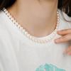 Elegant Sweet Women Choker Korean Style Long Necklace Clavicle Chain Imitation Pearl Sweater Chain