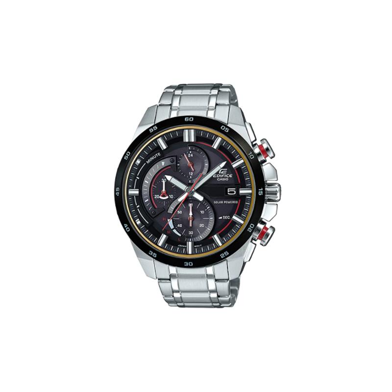 

Casio CASIOEDIFICE series simple casual fashion light quartz movement stainless steel strap Japanese and Korean watch men s watch black EQS-600DB-1A4 чёрный