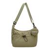 Simple Solid Color Drawstring Design Women Shoulder Bags With Letter Print Coin Purse For Daily Urban Use